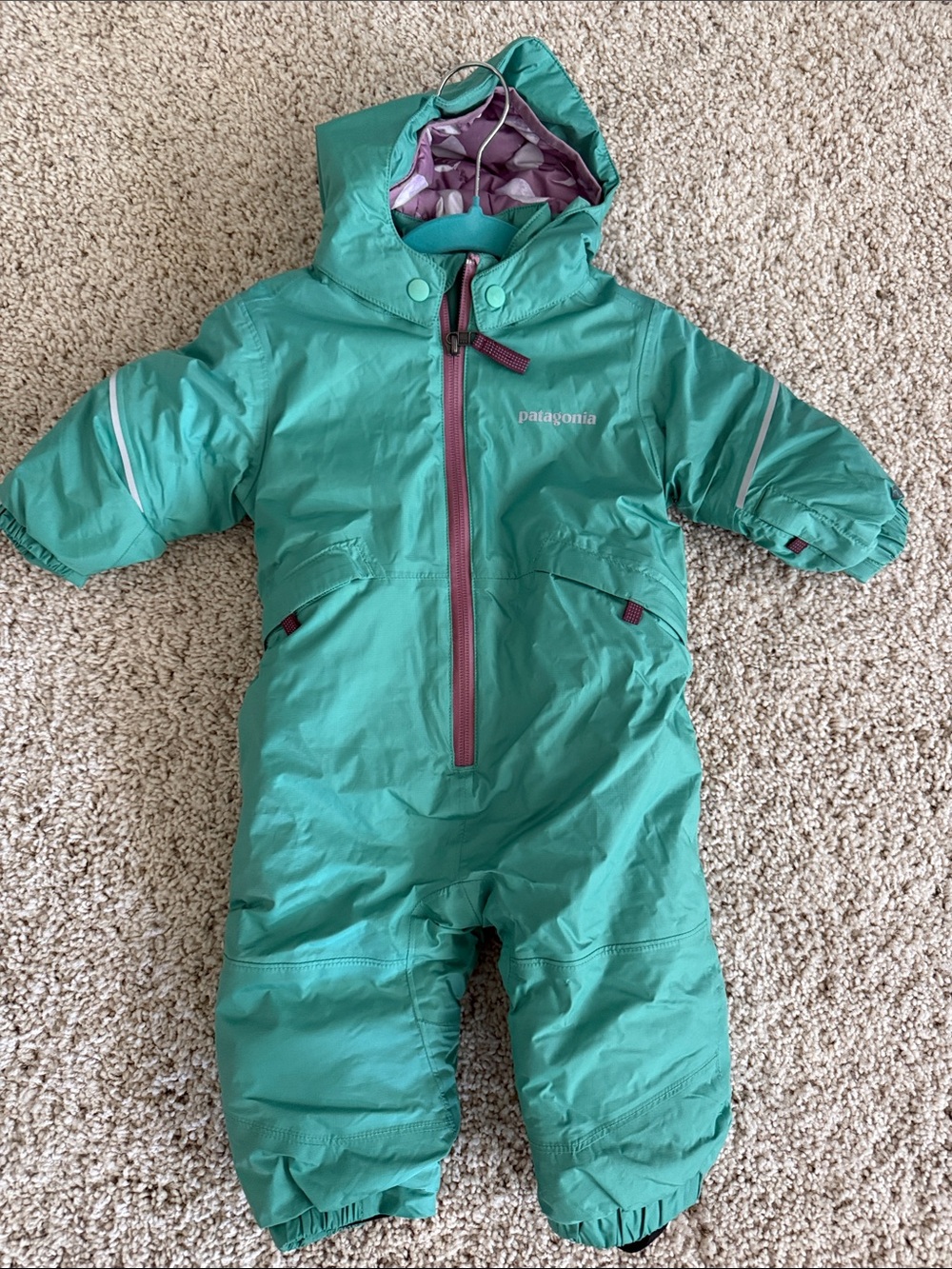 Patagonia Teal Snowsuit with Purple/grey Accents